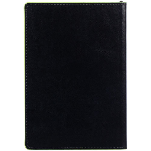 Ежедневник Alanis, недатированный, черный с зеленым