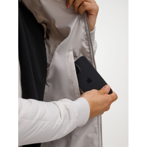 Куртка унисекс Warmbridge, светло-серая Куртка унисекс Warmbridge, светло-серая