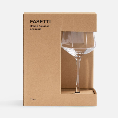 Набор из 2 бокалов для вина Fasetti Набор из 2 бокалов для вина Fasetti