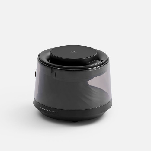 Bluetooth-колонка с подсветкой и беспроводной зарядкой Quantium, черная Bluetooth-колонка с подсветкой и беспроводной зарядкой Quantium, черная