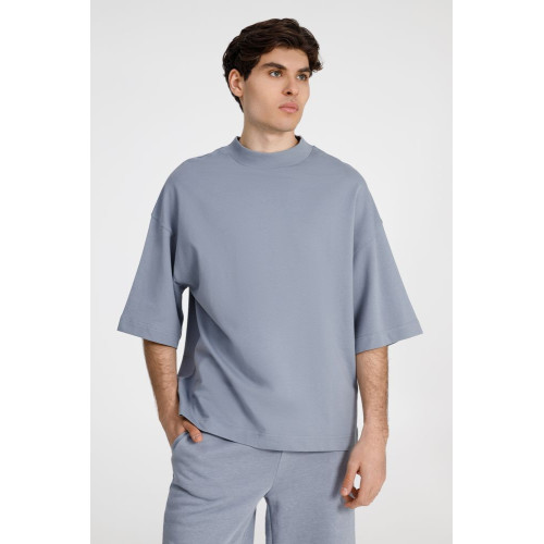 Футболка оверсайз унисекс T9, серая Футболка оверсайз унисекс T9, серая