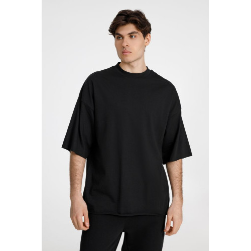 Футболка оверсайз унисекс T9, черная Футболка оверсайз унисекс T9, черная