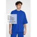 Футболка оверсайз унисекс T9, синяя Футболка оверсайз унисекс T9, синяя