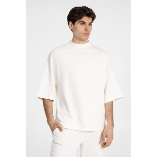 Футболка оверсайз унисекс T9, молочно-белая Футболка оверсайз унисекс T9, молочно-белая