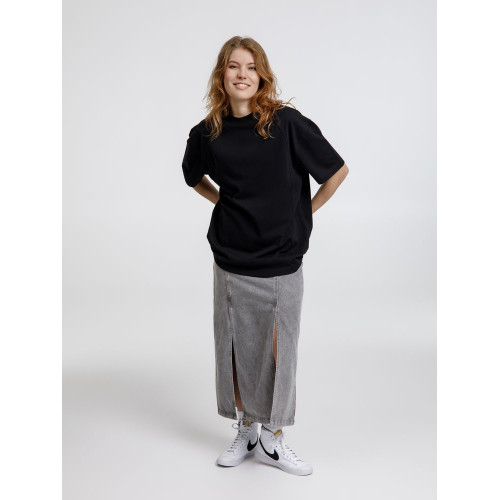 Футболка оверсайз унисекс Sideline, черная Футболка оверсайз унисекс Sideline, черная