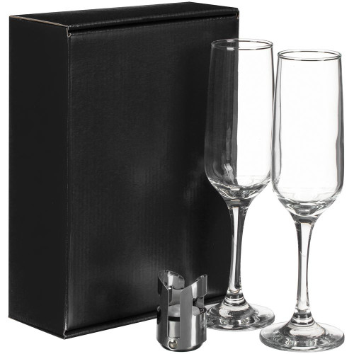 Набор для шампанского Isabella, в черной упаковке Набор для шампанского Isabella, в черной упаковке