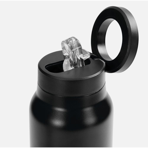 Термобутылка Magnus с магнитным держателем для телефона, черная