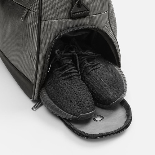 Спортивная сумка Atlantes, серая с черным Спортивная сумка Atlantes, серая с черным