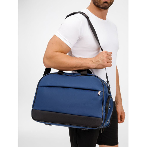 Спортивная сумка Atlantes, синяя с черным Спортивная сумка Atlantes, синяя с черным