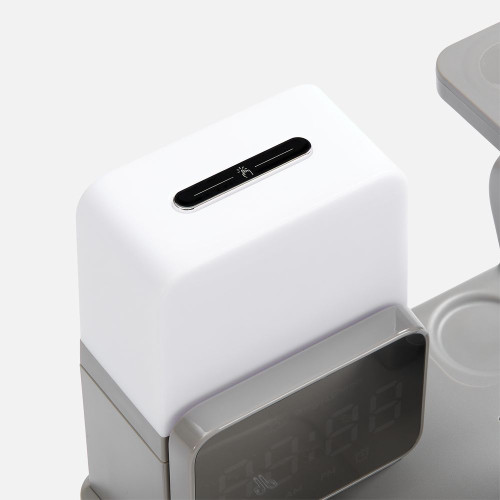 Зарядная станция с электронными часами и подсветкой Large Charge ver.3, серая Зарядная станция с электронными часами и подсветкой Large Charge ver.3, серая