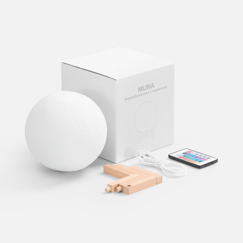 Bluetooth-колонка с подсветкой Muna, белая