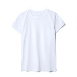 Футболка женская T-bolka Stretch Lady, белая (холодный оттенок)