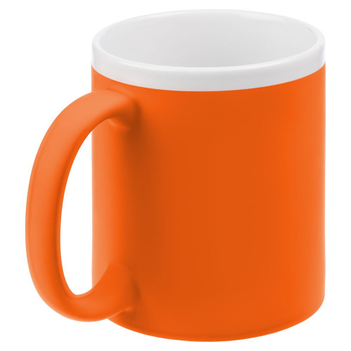 Кружка StopSpot с покрытием софт-тач, оранжевая Кружка StopSpot с покрытием софт-тач, оранжевая