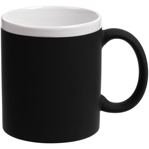 Кружка StopSpot с покрытием софт-тач, черная Кружка StopSpot с покрытием софт-тач, черная