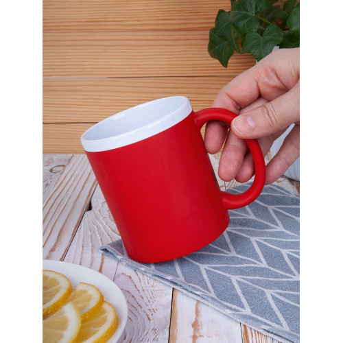 Кружка StopSpot с покрытием софт-тач, красная Кружка StopSpot с покрытием софт-тач, красная