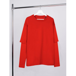 Футболка оверсайз с двойным рукавом Kosmos, красная