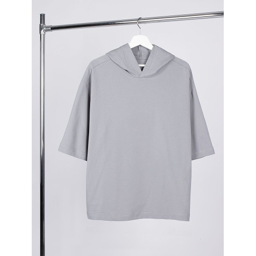 Футболка оверсайз унисекс с капюшоном Neofit, светло-серая Футболка оверсайз унисекс с капюшоном Neofit, светло-серая