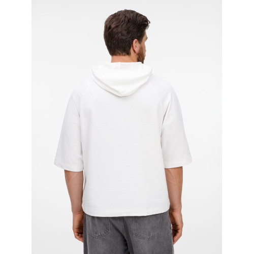 Футболка оверсайз унисекс с капюшоном Neofit, молочно-белая Футболка оверсайз унисекс с капюшоном Neofit, молочно-белая