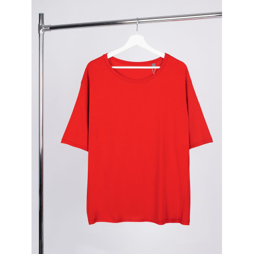 Футболка оверсайз унисекс Vozduh, красная Футболка оверсайз унисекс Vozduh, красная