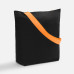 Шопер B5, черный с широкими оранжевыми ручками