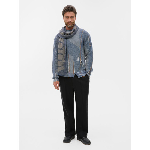Шарф Denim XXL на заказ, полушерсть Шарф Denim XXL на заказ, полушерсть