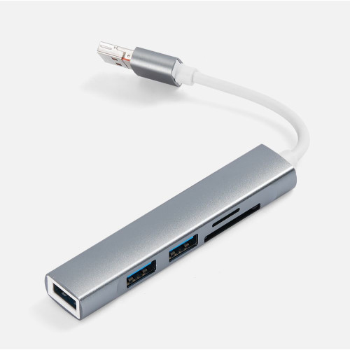 USB-хаб Slotto, серый USB-хаб Slotto, серый