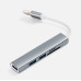 USB-хаб Slotto, серый USB-хаб Slotto, серый