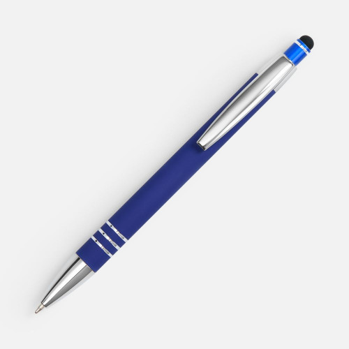 Ручка шариковая Sansen Soft Touch со стилусом, синяя Ручка шариковая Sansen Soft Touch со стилусом, синяя