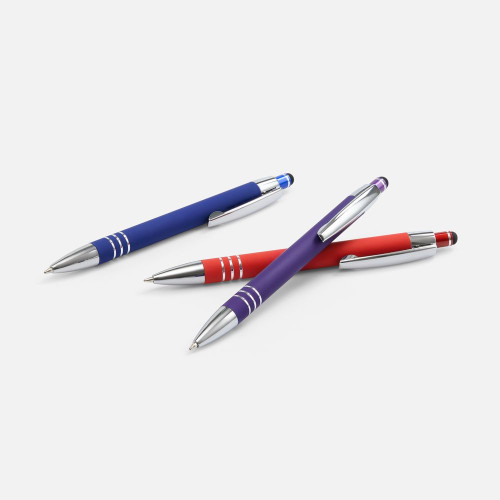 Ручка шариковая Sansen Soft Touch со стилусом, синяя Ручка шариковая Sansen Soft Touch со стилусом, синяя