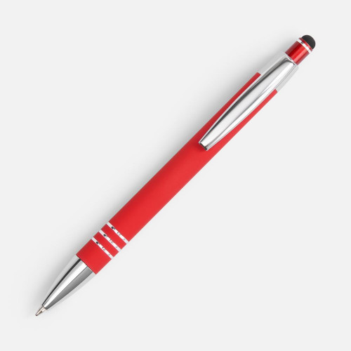 Ручка шариковая Sansen Soft Touch со стилусом, красная Ручка шариковая Sansen Soft Touch со стилусом, красная