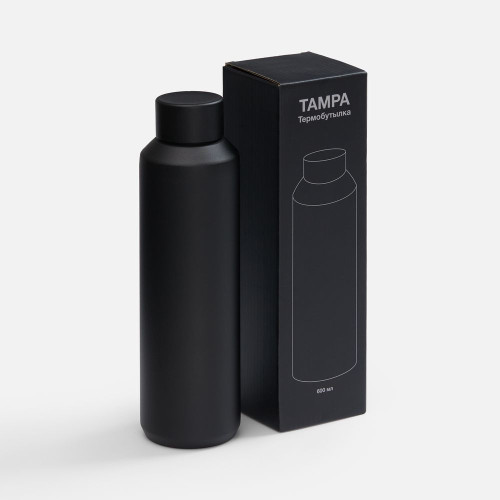 Термобутылка Tampa, ver.2, черная Термобутылка Tampa, ver.2, черная