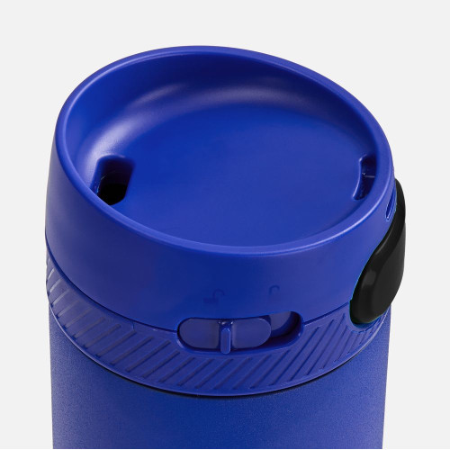 Термостакан X1 с цветной кнопкой, синий с черным Термостакан X1 с цветной кнопкой, синий с черным