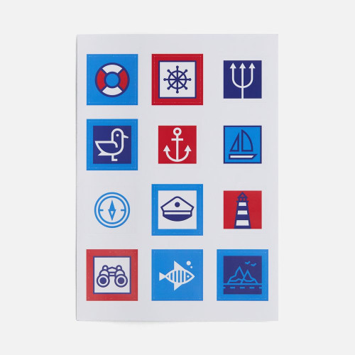 Стикерпак бумажный Industry, море Стикерпак бумажный Industry, море