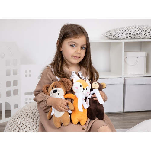 Мягкая игрушка Beastie Toys, собачка с белым шарфом Мягкая игрушка Beastie Toys, собачка с белым шарфом