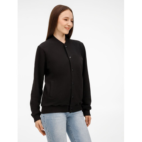 Бомбер унисекс Nuppu, черный Бомбер унисекс Nuppu, черный