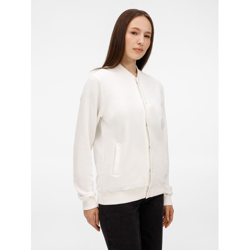 Бомбер унисекс Nuppu, молочно-белый Бомбер унисекс Nuppu, молочно-белый