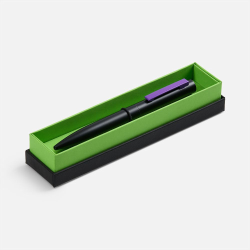 Ручка шариковая Inkolor в футляре, черная с фиолетовым Ручка шариковая Inkolor в футляре, черная с фиолетовым