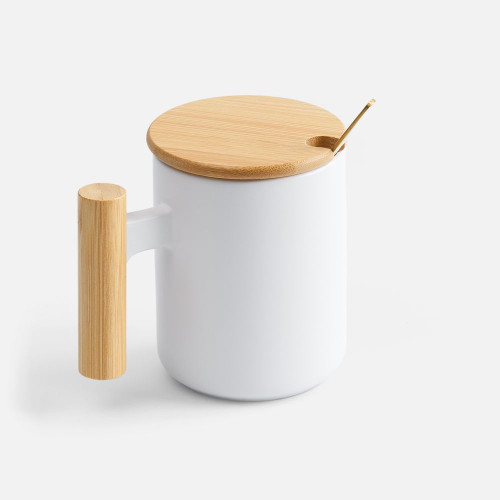 Кружка с ложкой Eco Fusion, белая Кружка с ложкой Eco Fusion, белая