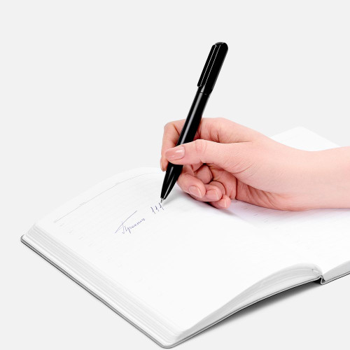 Ручка шариковая Lucenti с подсветкой логотипа, в футляре, черная Ручка шариковая Lucenti с подсветкой логотипа, в футляре, черная