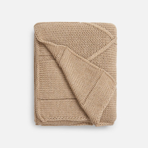 Плед Curve Verve, бежевый меланж