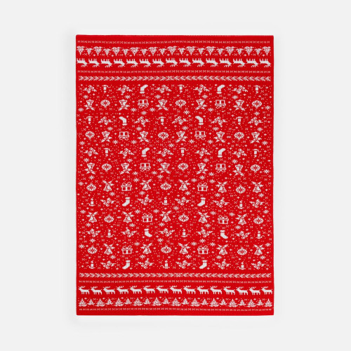 Плед Holidale, красный с молочным Плед Holidale, красный с молочным