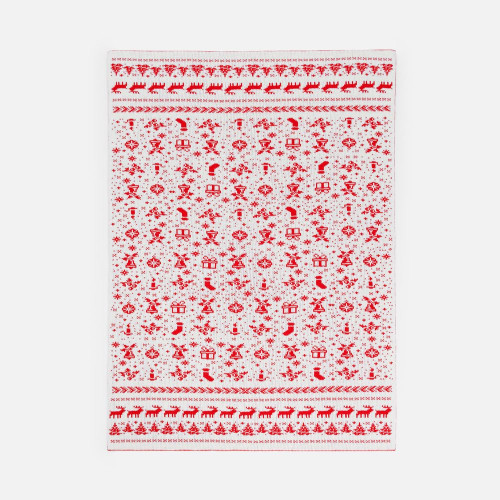 Плед Holidale, красный с молочным Плед Holidale, красный с молочным