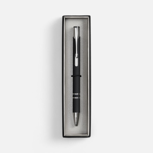 Ручка шариковая Keskus Soft Touch в футляре, черная Ручка шариковая Keskus Soft Touch в футляре, черная