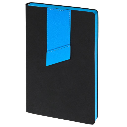 Ежедневник Bookmark, недатированный, черный с голубым Ежедневник Bookmark, недатированный, черный с голубым