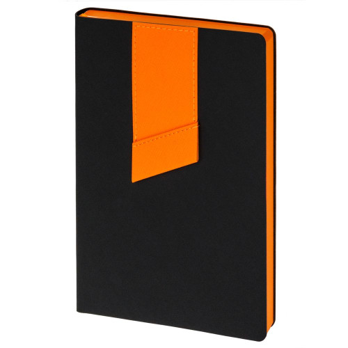 Ежедневник Bookmark, недатированный, черный с оранжевым Ежедневник Bookmark, недатированный, черный с оранжевым