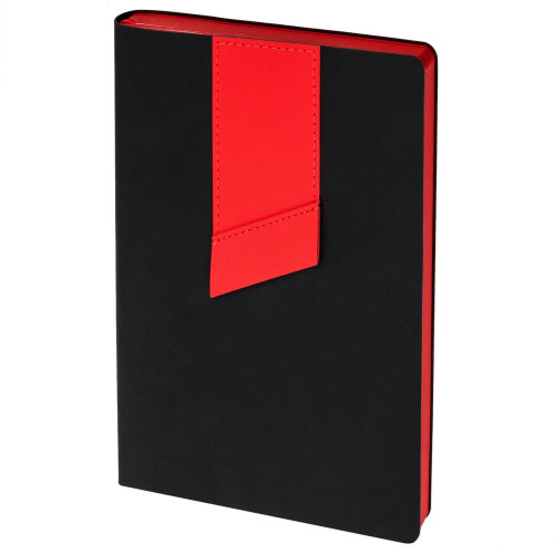 Ежедневник Bookmark, недатированный, черный с красным Ежедневник Bookmark, недатированный, черный с красным