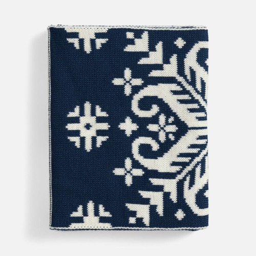 Шарф Wintertude L, синий с белым Шарф Wintertude L, синий с белым