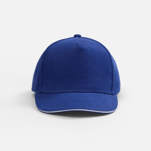 Бейсболка Classic 2.0, ярко-синяя с белым кантом