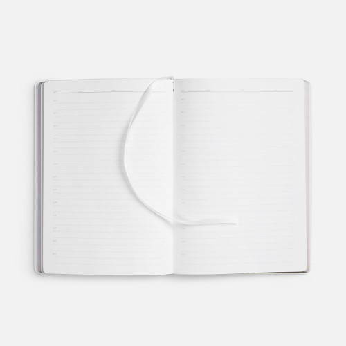 Ежедневник Nebraska Flex, недатированный, белый с золотистым