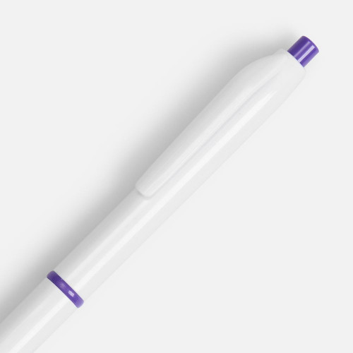 Ручка шариковая Bright Pop, белая с фиолетовым Ручка шариковая Bright Pop, белая с фиолетовым